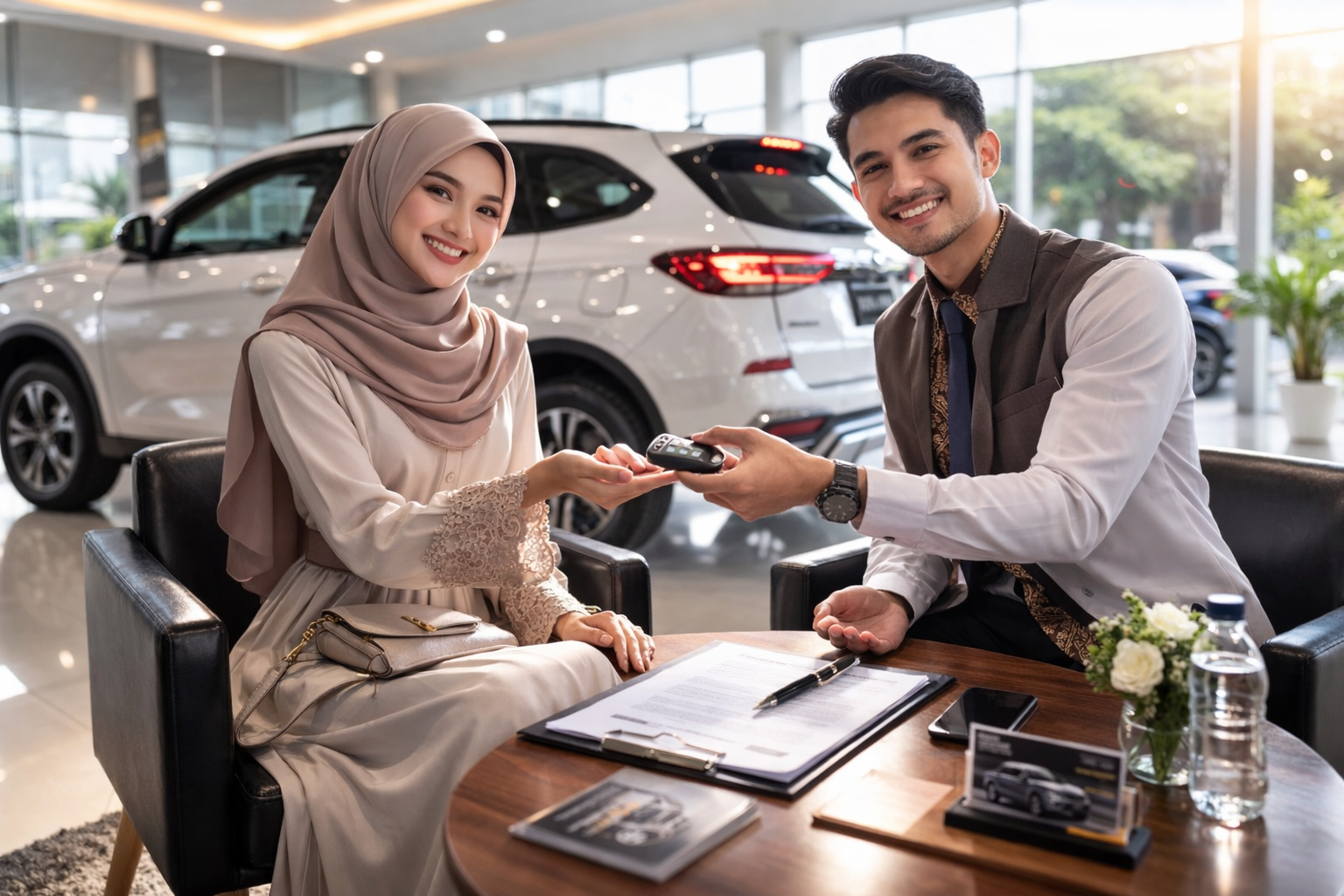 Layanan serah terima kunci rental mobil Purwokerto oleh Venus Rent Car